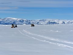 08A Ski-doos Lead Qamutiik Sleds Looking For More Whales Or Polar Bears On Day 2 Of Floe Edge Adventure Nunavut Canada
